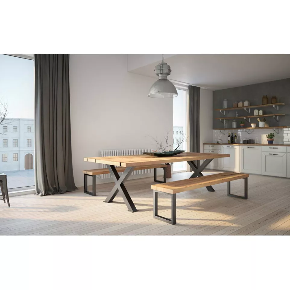 Industria X-Shape Table Leg 80x40mm...