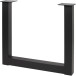 Industria U-Shaped Table Leg 80x80mm Black Textured Finish per piece