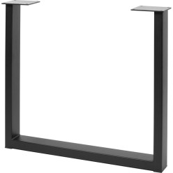 Industria U-Shaped Table Leg 80x40mm Black Textured finish per piece