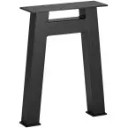Pied de banc H design industriel noir structuré / pce