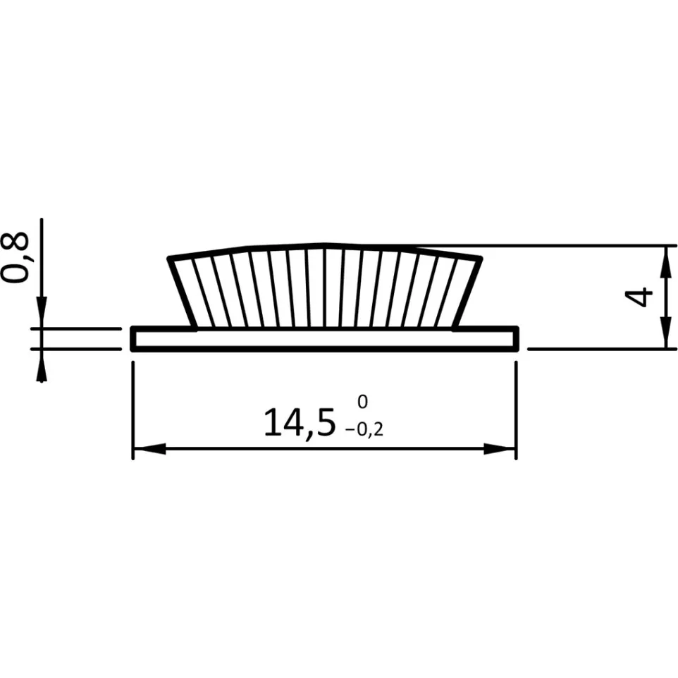Sluitborstel 14,5x4mm grijs voor...