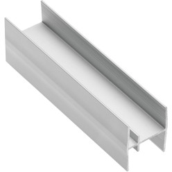 Geanodiseerd aluminium tussendeurprofiel voor 18mm dikke houten panelen of 4mm dik glas NOVO S 18/4 en LOCA 18/4, lengte 3m / 3m