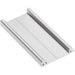 Dubbele bodemrail "EVO" geanodiseerd aluminium voor schuifsystemen ERGO 18, NOVO S 18 en 18/4, LOCA 18 en 18/4 lengte 6m / 6m