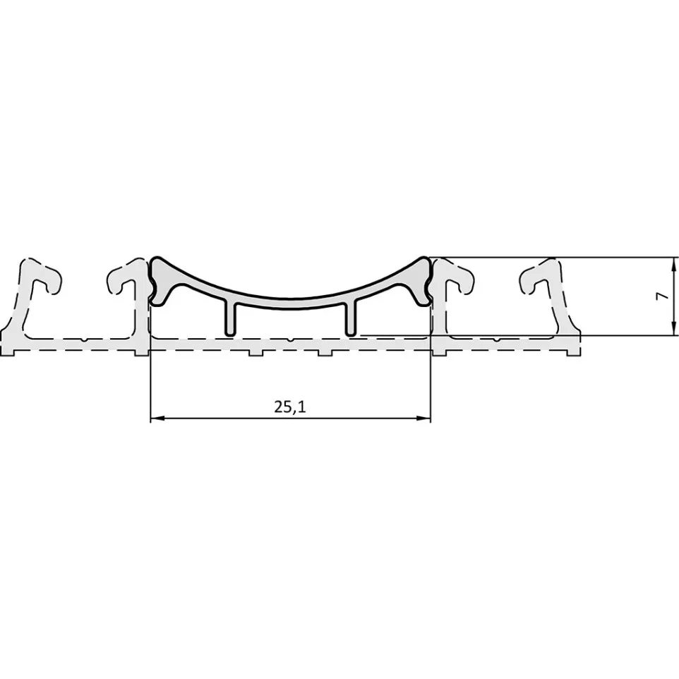 Geanodiseerd aluminium afdekprofiel...