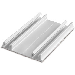 Rail de roulement inférieur double "PRO" aluminium anodisé pour coulissants ERGO 18, NOVO S 18 et 18/4, LOCA 18 et 18/4 longueur