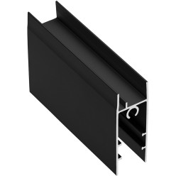 Onderdeurprofiel aluminium mat zwart voor NOVO S 18/4 en NERO 18/4 schuifdeuren, lengte 3m / 3m