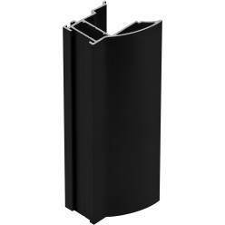 Profil poignée NOVO S 18/4 aluminium noir mat pour panneaux bois épaisseur 18mm ou verre épaisseur 4mm longueur 2,70m / 2.7m