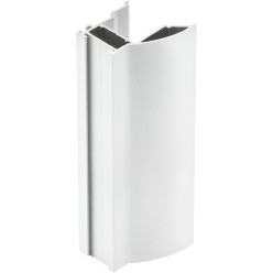 Profil poignée NOVO S 18/4 aluminium blanc pour panneaux bois épaisseur 18mm ou verre épaisseur 4mm longueur 2,70m / 2.7m