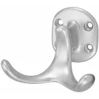 Dubbele kapstokhaak 28 in natuurlijk aluminium F1 / pce