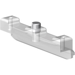 Amortisseur de butée et protection antisoulèvement plastique transparent pour vitrage jusqu'à 8mm d'épaisseur SUPRA / pce