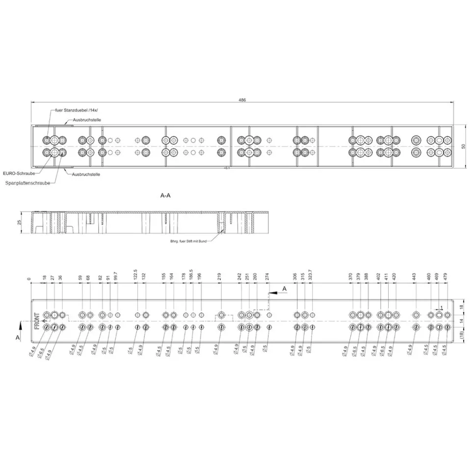 White Spacer Bar for Slides and...