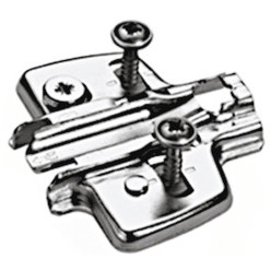 Cross mounting plate nickel plated Direkt with special screws and locating pins for drilling Ø5 x 7.5mm with height adjustment