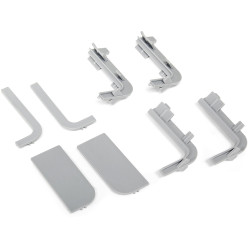 Kit d'accessoires profil GOLA supérieur PVC inox brossé / pce