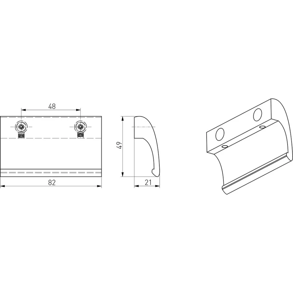Roestvrij stalen raamhendel / pce