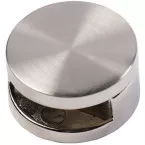 Support pour glace d'épaisseur 6mm rond chromé / pce