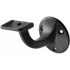 Flat Railing Bracket 3507 Offset 75mm Screw-On Black Aluminum per Piece