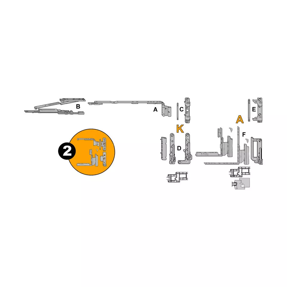 Extra wide replacement stay for Roto...