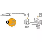 Extra wide replacement stay for Roto A and Roto K / pc