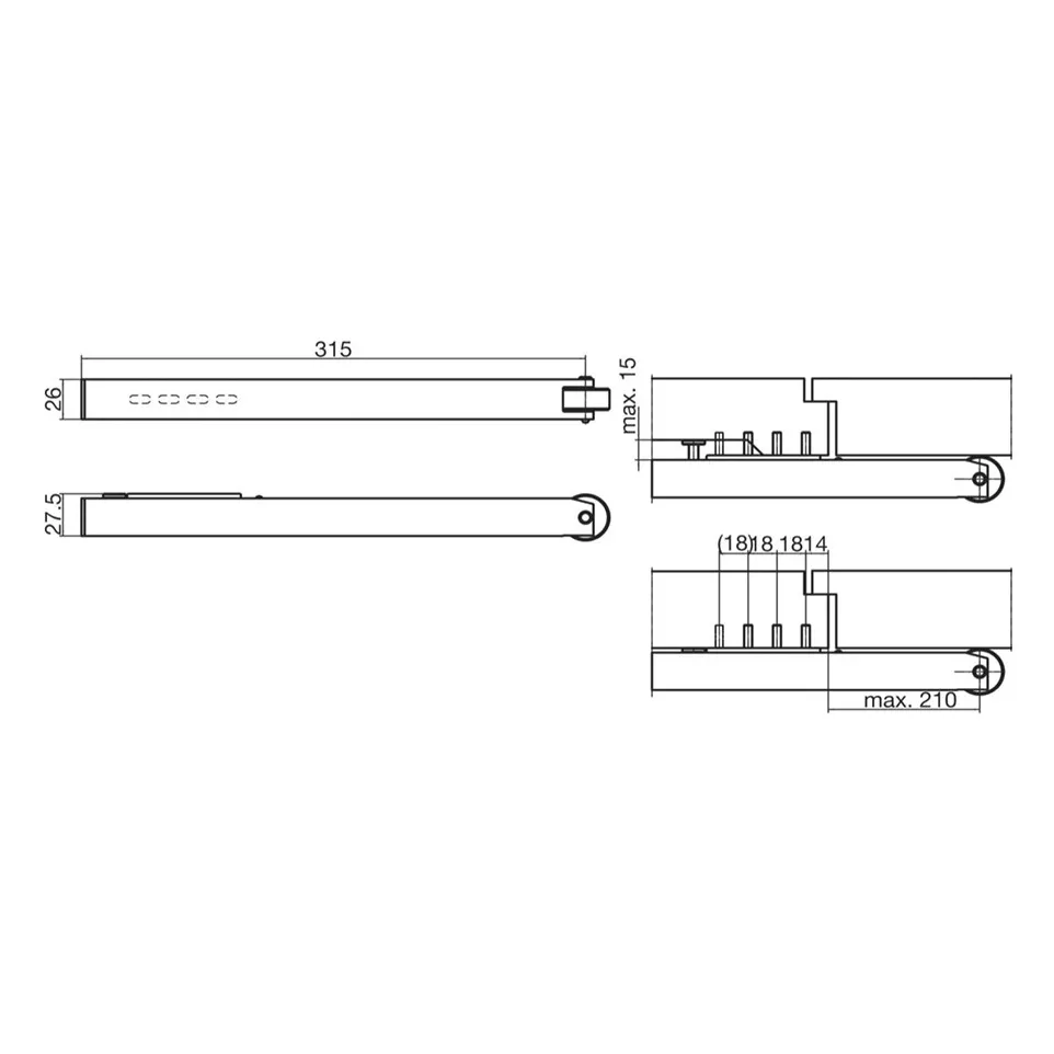 Carry Bar for Double Door CB Flex / pc