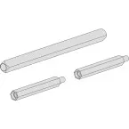 Cisa LEVER uitbreidingsset voor buitenkrukbevestiging voor deuren van 100 tot 130 mm / pce