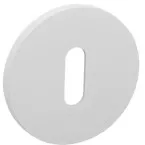Pair of Round Keyhole Escutcheons Ø52x5mm 4045 5S 152 Pearl White / PC