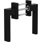 Balcony Handle Set with Dublin Matte Black Handle F9005 per piece