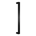 U profile semi-circular door pull 40x25mm 1800mm black per piece