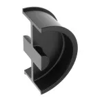 Poignée de porte coulissante Circle (40mm) noir mat / pce