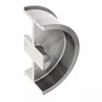 Poignée de porte coulissante Circle (40mm) inox satiné / pce