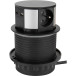 Prise à encastrer pour plan de travail Push-GIRO Ø100mm 3 prises + USB A + USB C noir / pce