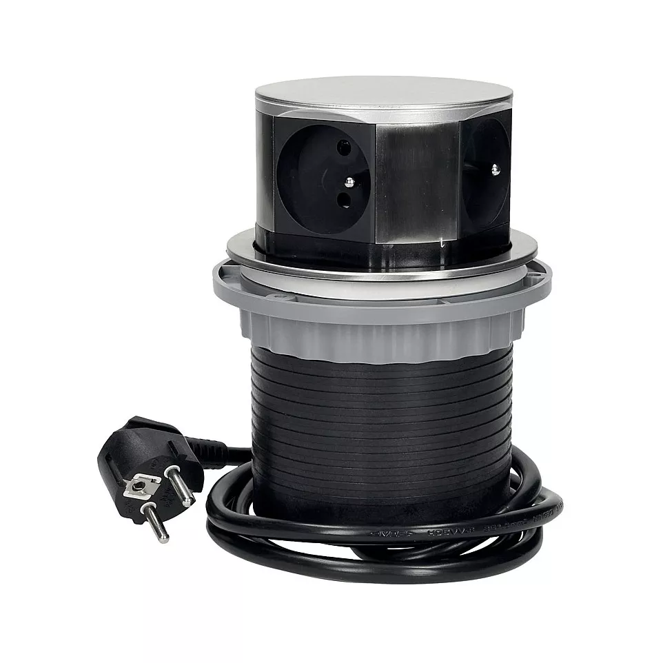 Push-GIRO werkbladcontactdoos Ø100mm...