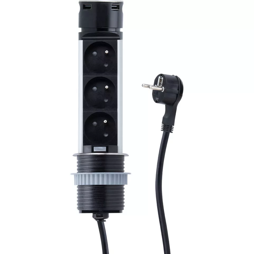 Push-UP contactdoos Ø60mm 3...