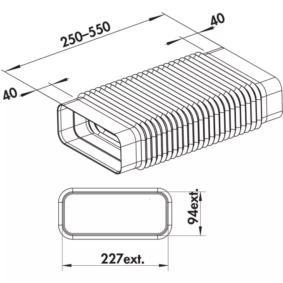 COMPAIR platte flexibele connector...