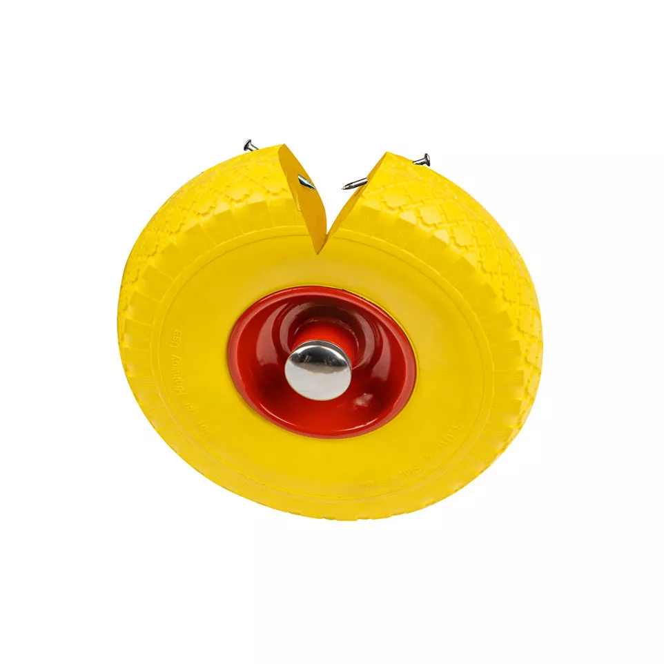 Diable manuel roues pleines jaunes / pce