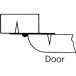 Flat Hinge 8004 for Overlay Door / pc