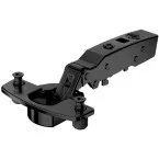 Charnière Sensys 8645i 110° noire, avec manchons à expansion Ø10, avec amortisseur et fermeture automatique, pour porte en appli