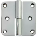 Quincalux Brass Hinges 80 x 80 mm Right Brass/Chrome Finish per piece