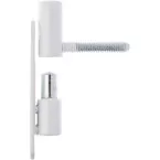 Fiche mâle et femelle P50 Ø15mm sur platine pour le PVC maximum 40Kg laqué blanc / pce