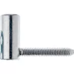 Vrouwelijke stekker P50 Ø15mm op plaat voor PVC maximaal 40kg zilver / pce