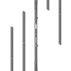 Set van 5 RHD stangen met hendel en paddestoel pen / pce