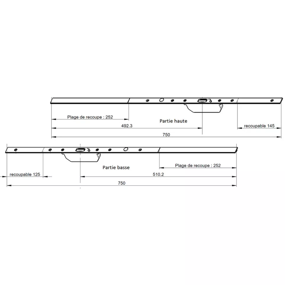 GU Secury X F16 Kit tringles haut et...