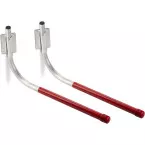 Crochet ratelier universel en caoutchouc rouge 550mm / 2pce