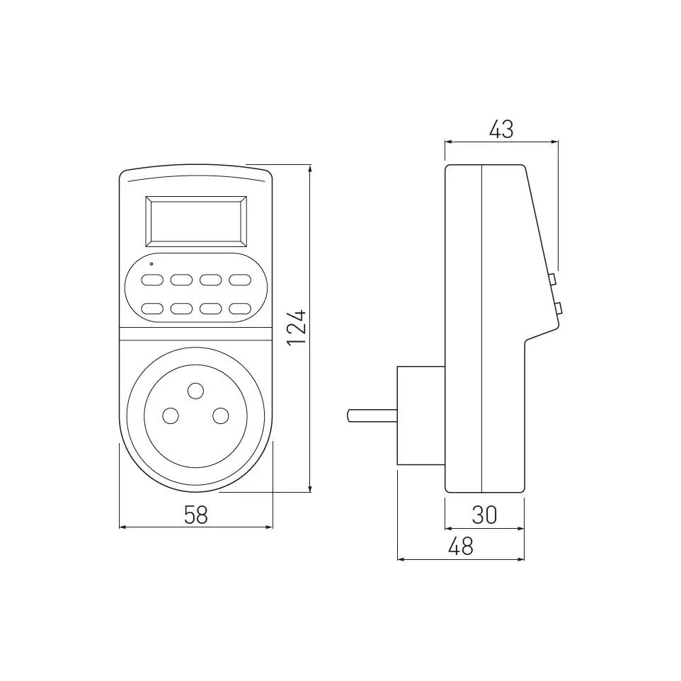 Prise programmable digital 24h/7jours...