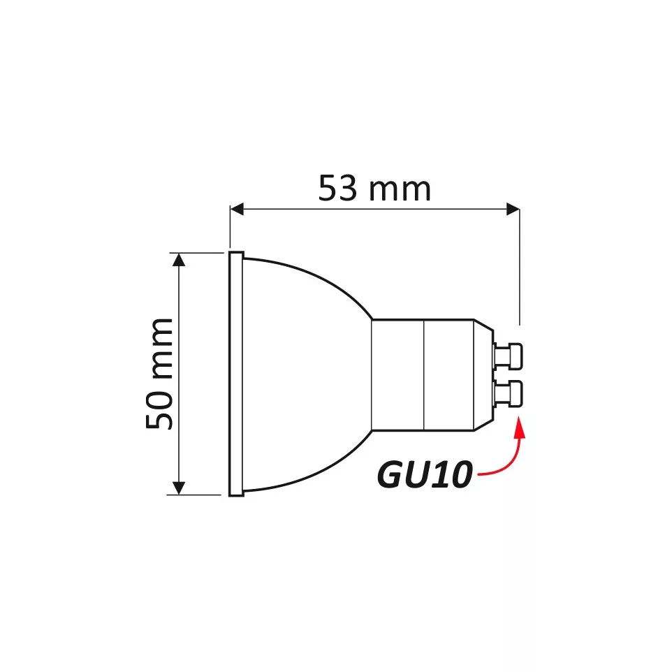 Ampoule LED GU10 blanc froid 5W 450...