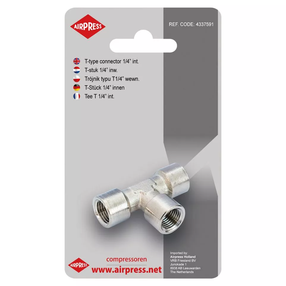 3-Way 1/4 Inch Elbow Connector per piece