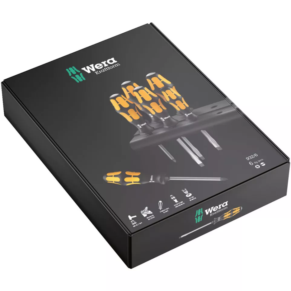 Wera Set of 6 Slotted and Phillips...