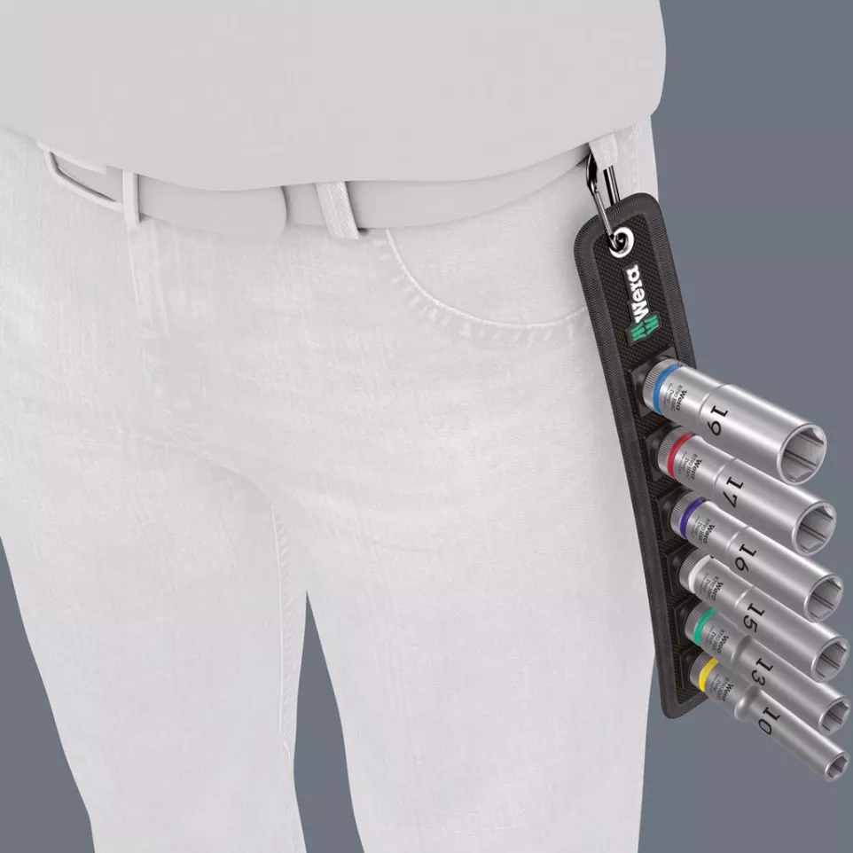 Wera Set of 6 Long Socket 1/2 inch...