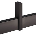 Support intermédiaire à suspendre pour barre rectangulaire titane noir / pce