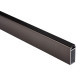 Black Titanium Noise-Reducing Rectangular Wardrobe Rail 2m