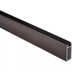 Black Titanium Noise-Reducing Rectangular Wardrobe Rail 2m